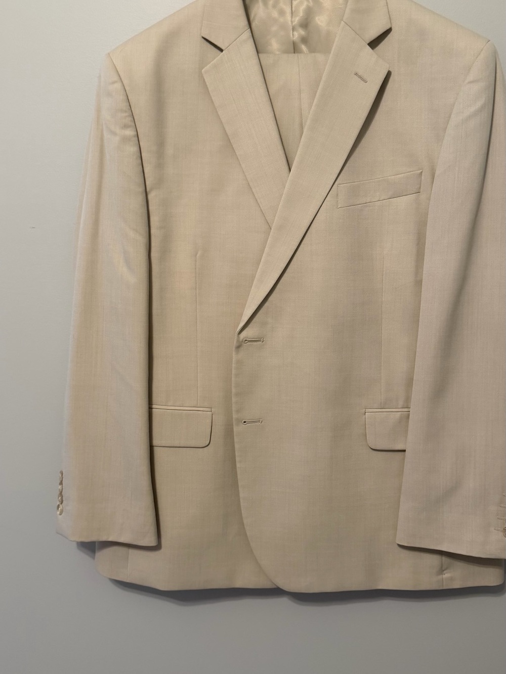 Stafford Travel Suit Separates Tan Wool Blend Suit 48R 40x32 Classic Fit - Picture 11 of 12